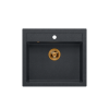 BILL 110 GraniteQ black diamond/elementy miedziane