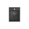 QUADRON JOHNNY 90 GraniteQ zlewozmywak granitowy black dotted (czarny) 1-komorowy z/o (39x50x20), z syfonem stal szlachetna