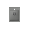 JOHNNY 90 GraniteQ zlewozmywak granitowy silver stone 1-komorowy z/o (39x50x20), z syfonem stal szlachetna