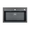 ATROX 40 kol. 91 CZARNY zlew Granital (790 x 500) 1 kom. z syfonem POP-UP 3 1/2"