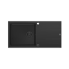 EVAN 146 XL GraniteQ zlewozmywak z syfonem Push 2 Open 1-komorowy z/o (1000x500x210; kom. 420x480) pure carbon / elementy pure carbon