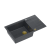 EVAN 136 XL GraniteQ zlewozmywak z syfonem Push to Open 1-komorowy z/o (860x500x210; kom. 420x490) black diamond / elementy złote