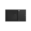 QUADRON EVAN 136 XL GraniteQ zlewozmywak z syfonem Push To Open 1-komorowy z/o (860x500x210; kom. 420x490) pure carbon / elementy pure carbon