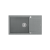 EVAN 136 XL GraniteQ zlewozmywak z syfonem Push To Open 1-komorowy z/o (860x500x210; kom. 420x490) silver stone / elementy stalowe