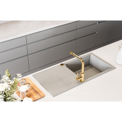 CADIT 50 kol. 81 BETON (1000x500) zlew Granital 1 kom. z syfonem POP-UP 3 1/2