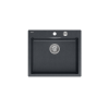 MORGAN 110 GraniteQ zlewozmywak black diamond z syfonem Push To Open stal szlachetna 1-komorowy b/o + zaczepy 4 szt