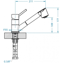 ALVEUS CLEO - PS bateria kuchenna chrom