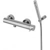 Bateria natryskowa ścienna (kompletna) LIGHT stal szczotkowana Paffoni Rubinetterie LIG168DST