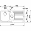 Zlewozmywak stalowy FRANKE Logica LLL 651 len lewa komora 101.0086.252