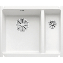 Zlewozmywak Blanco SUBLINE 350/150-U ceramiczny Biały Połysk bez korka automatycznego InFino 523741