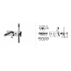 Bateria wannowa podtynkowa TANGO chrom Paffoni Rubinetterie TA001CR