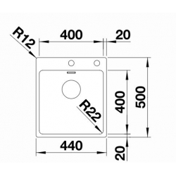 Zlewozmywak BLANCO ANDANO 400-IF/A Stal polerowana, korek auto., InFino, PushControl 525244