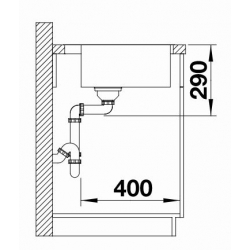 Zlewozmywak BLANCO ANDANO 400-IF/A Stal polerowana, korek auto., InFino, PushControl 525244