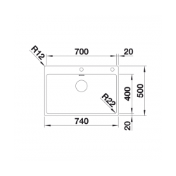 Zlewozmywak BLANCO ANDANO 700-IF/A Stal polerowana, korek auto., InFino, PushControl 525246