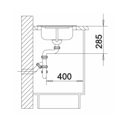 Zlewozmywak BLANCO FLEX Stal matowa odwracalny (1 1/2) 511917