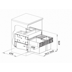 Sortownik odpadów BLANCO SELECT II XL 60/3 Orga 526210