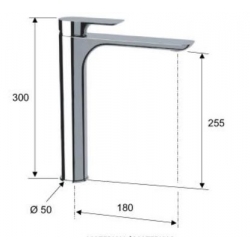 Bateria umywalkowa wysoka (bez korka) INFINITY chrom Daniel Rubinetterie IR607BCR
