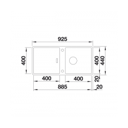 Zlewozmywak BLANCO JARON XL 6 S-IF Stal polerowana odwracalny, korek auto., InFino, PushControl 521666