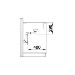 Zlewozmywak BLANCO LANTOS 8-IF Compact Stal szczotkowana odwracalny 520434