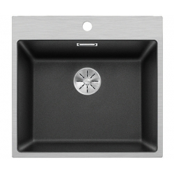 Zlewozmywak BLANCO SUBLINE 500-IF/A SteelFrame Silgranit PuraDur Antracyt, InFino 524113