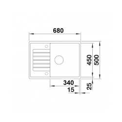 Zlewozmywak BLANCO ZIA 45 S Compact Silgranit PuraDur Antracyt odwracalny, korek auto. 524711