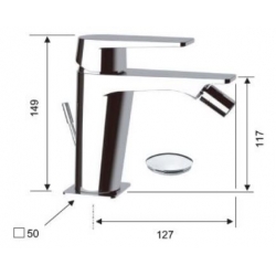 Bateria bidetowa stojąca DREAM chrom Daniel Rubinetterie DR604CR