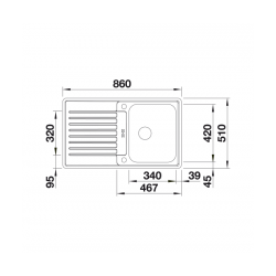 Zlewozmywak BLANCO CLASSIC Pro 45 S-IF Stal polerowana odwracalny, korek auto., InFino 523661