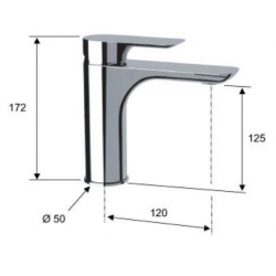 Bateria umywalkowa stojąca (bez korka) INFINITY chrom Daniel Rubinetterie IR606CR