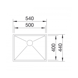 Zlewozmywak BLANCO ZEROX 500-IF Stal polerowana, InFino 521588