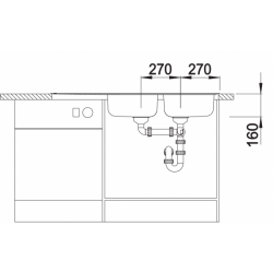 Zlewozmywak BLANCO TIPO 8 S Compact Stal matowa odwracalny 516052