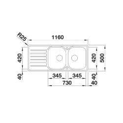 Zlewozmywak Blanco LANTOS 8 S-IF Compact z korkiem automatycznym 519713