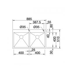 Zlewozmywak BLANCO ZEROX 400/400-IF/A Stal polerowana, korek auto., InFino, PushControl 521648