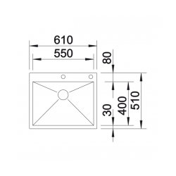Zlewozmywak BLANCO ZEROX 550-IF/A Stal polerowana, korek auto., InFino, PushControl 521638