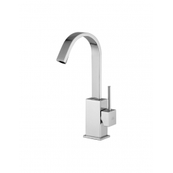 Bateria umywalkowa (bez korka) LEVEL stal szczotkowana Paffoni Rubinetterie LEA878ST