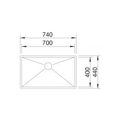 Zlewozmywak BLANCO ZEROX 700-IF Stal polerowana, InFino 521592
