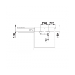 Zlewozmywak Blanco LANTOS 8 S-IF Compact z korkiem automatycznym 519713