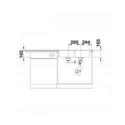 Zlewozmywak BLANCO LANTOS 8-IF Compact Stal szczotkowana odwracalny 520434