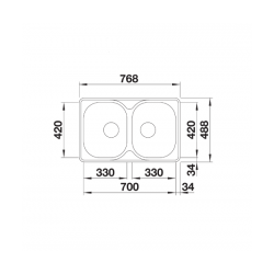 Zlewozmywak BLANCO LANTOS 8-IF Compact Stal szczotkowana odwracalny 520434