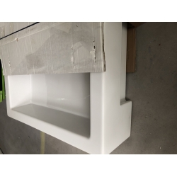 Umywalka półblatowa Simas Acqua Space z serii Frozen 70x50 FZ15