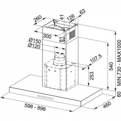 Okap ścienny FRANKE CRYSTAL FCR 925 TC WH XS 110.0379.172