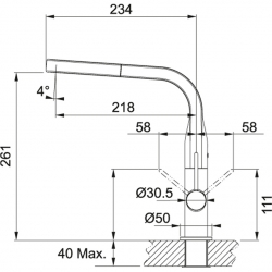 Bateria kuchenna Franke Sinos Pull-Out Chrom 115.0259.975