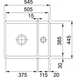 Zlewozmywak ceramiczny Franke KUBUS KBK 160 BIAŁY POLARNY 126.0380.009