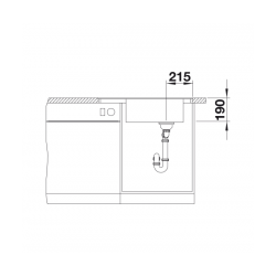 Zlewozmywak Blanco ELON 6 S-F Silgranit Czarny odwracalny, korek aut., InFino 525884