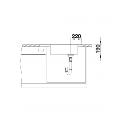 BLANCO ELON XL 8 S Silgranit, Czarny odwracalny, korek aut., InFino, 525885