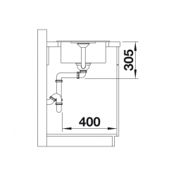 Zlewozmywak Blanco FAVOS Mini Czarny, odwracalny 526078