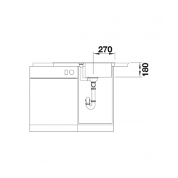 Zlewozmywak Blanco FAVOS Mini Czarny, odwracalny 526078