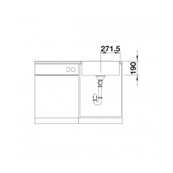 Zlewozmywak Blanco SUBLINE 500-IF SteelFrame Czarny, korek auto., InFino 525998