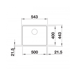 Zlewozmywak Blanco SUBLINE 500-IF SteelFrame Czarny, korek auto., InFino 525998