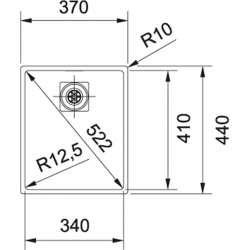 Zlewozmywak FRANKE Centinox CMX 110-34 Stal szlachetna, jedwab 122.0301.437