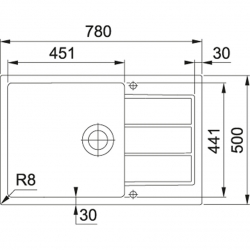 Zlewozmywak Franke SIRIUS SID 611-78/45 BB vulcan 114.0504.185